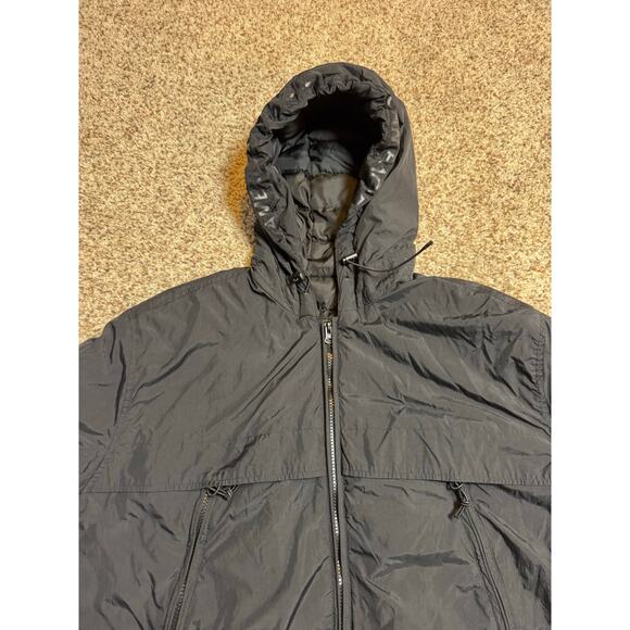 American Eagle Black, Hooded jacket/Coat Men's Large, Black, Zip Up, midweight - Picture 4 of 13